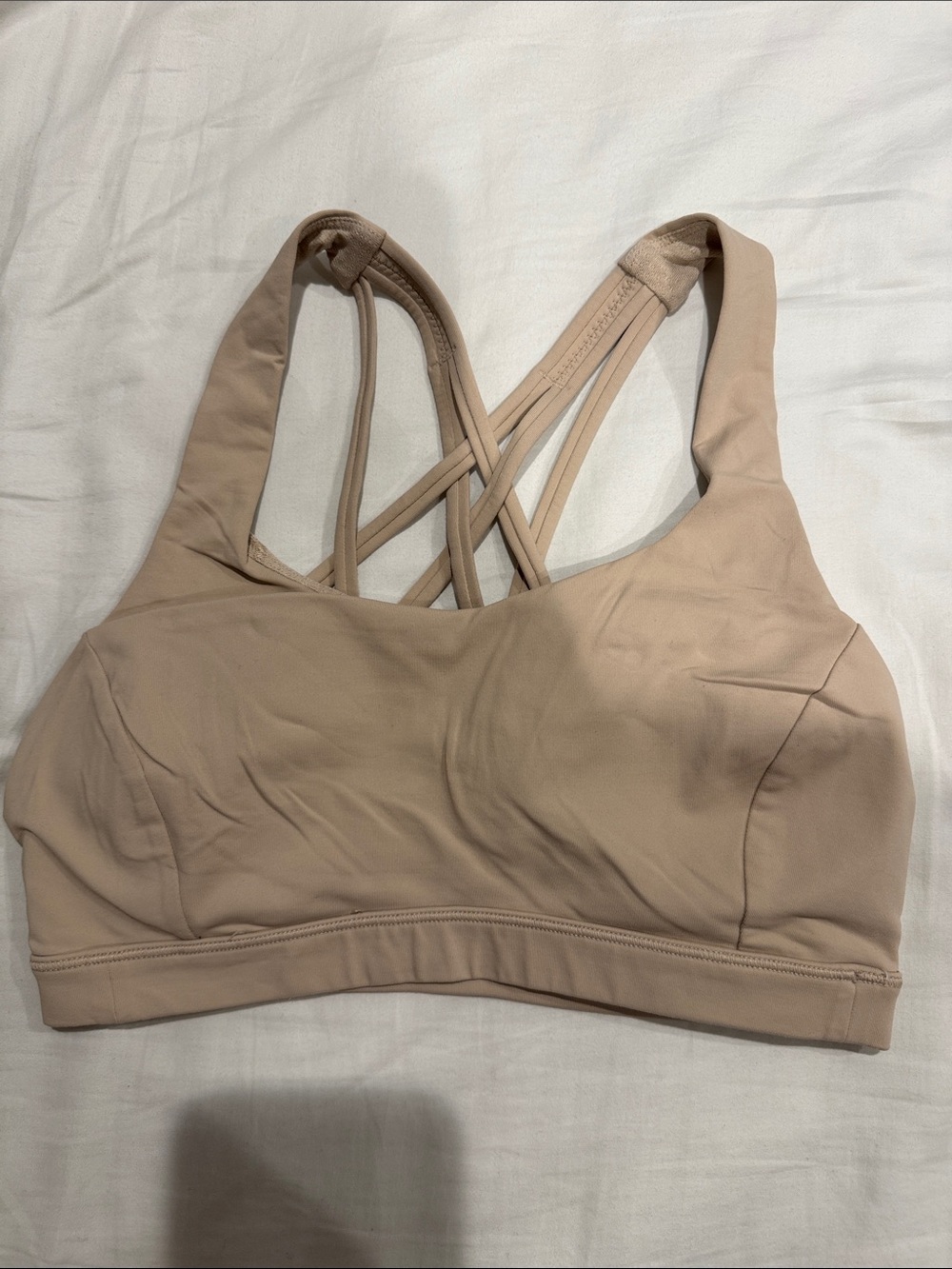 lululemon athletica Beige Strappy Back Sports Bra